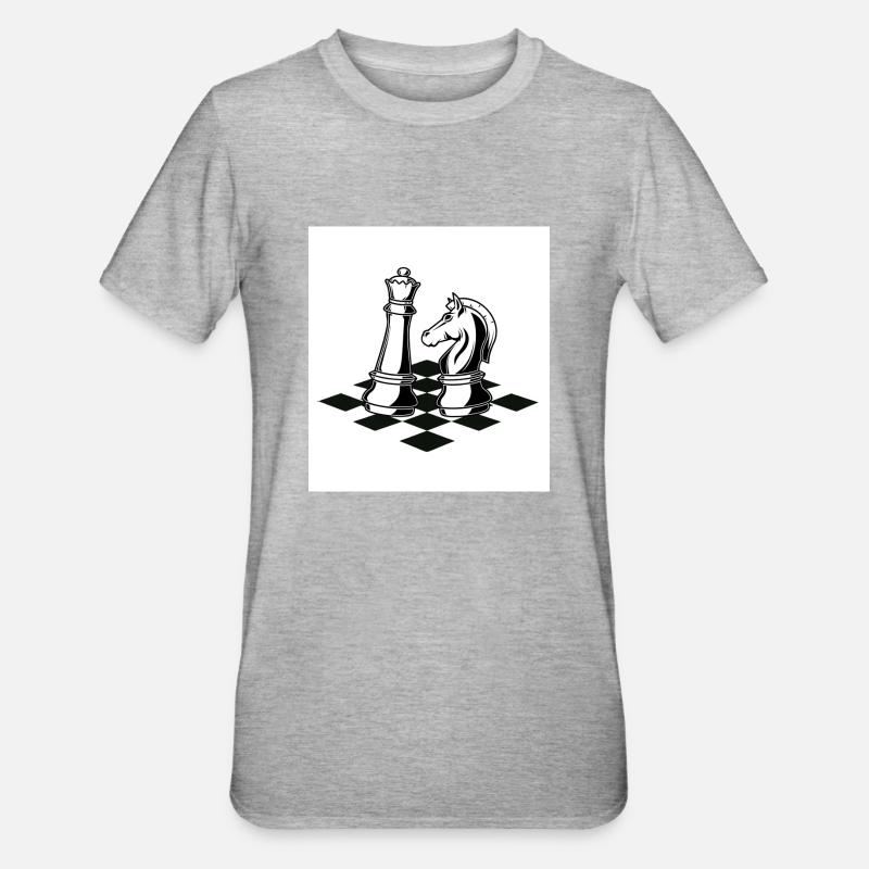 chess chess big - Unisex Polycotton T-Shirt - heather grey