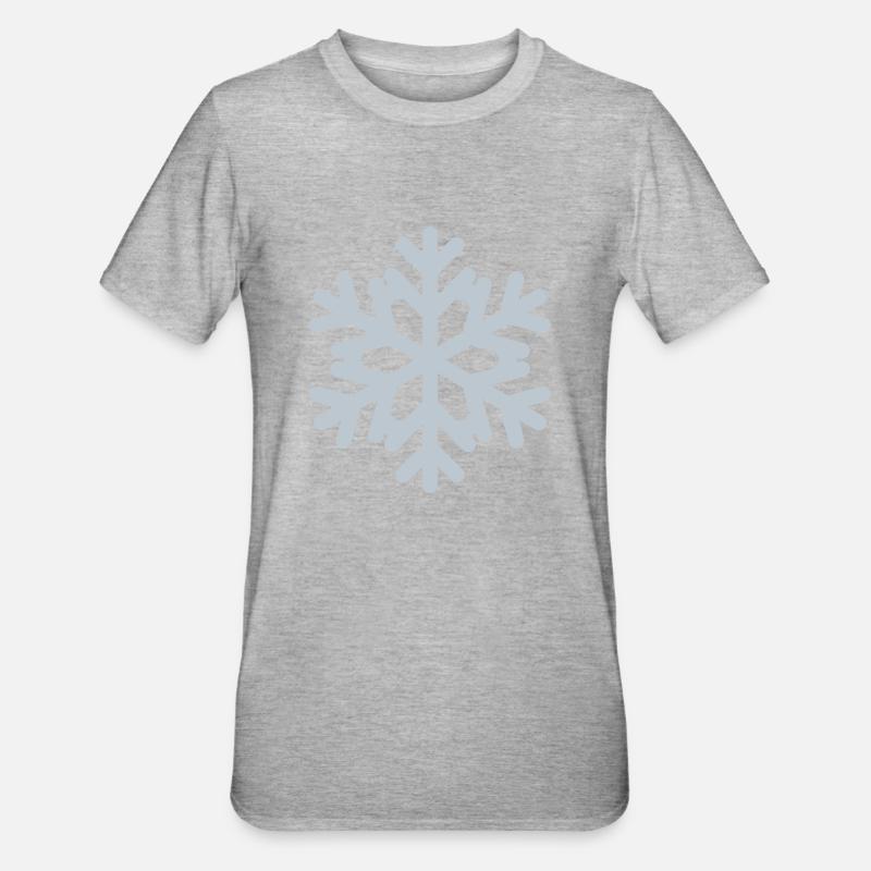 Flocon de neige - T-shirt polycoton Unisexe - gris chiné