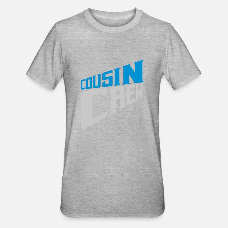 Logo de l’équipe Cousin Crew - T-shirt polycoton Unisexe - gris chiné