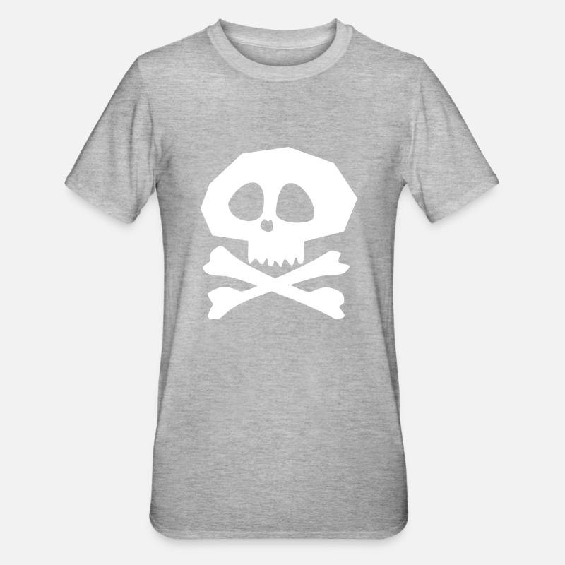 Crâne - T-shirt polycoton Unisexe - gris chiné