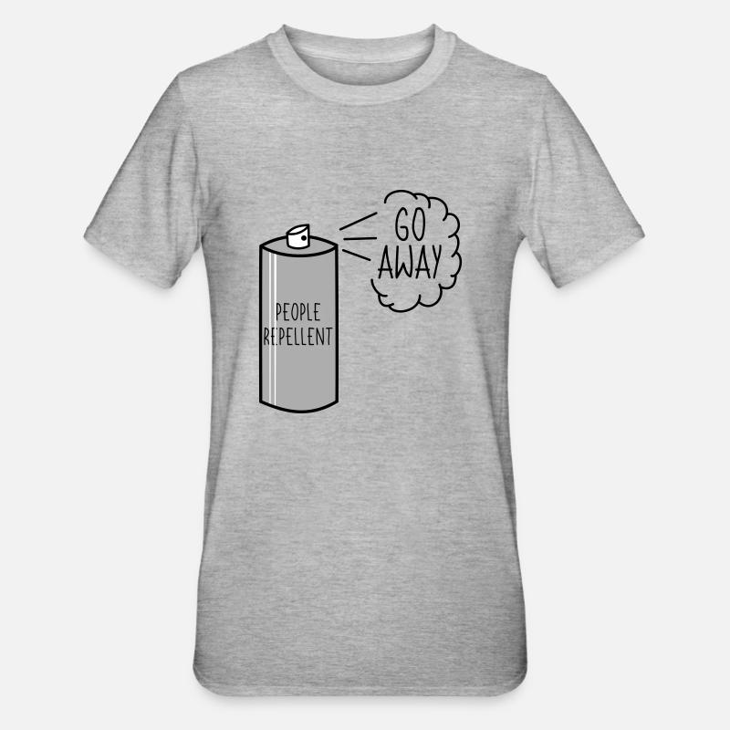 People Repellent Go Away Spray - Unisex Polycotton T-Shirt - heather grey