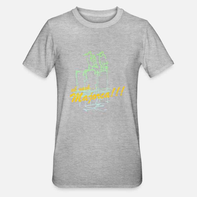 majorca - Unisex Polycotton T-Shirt - Grau meliert