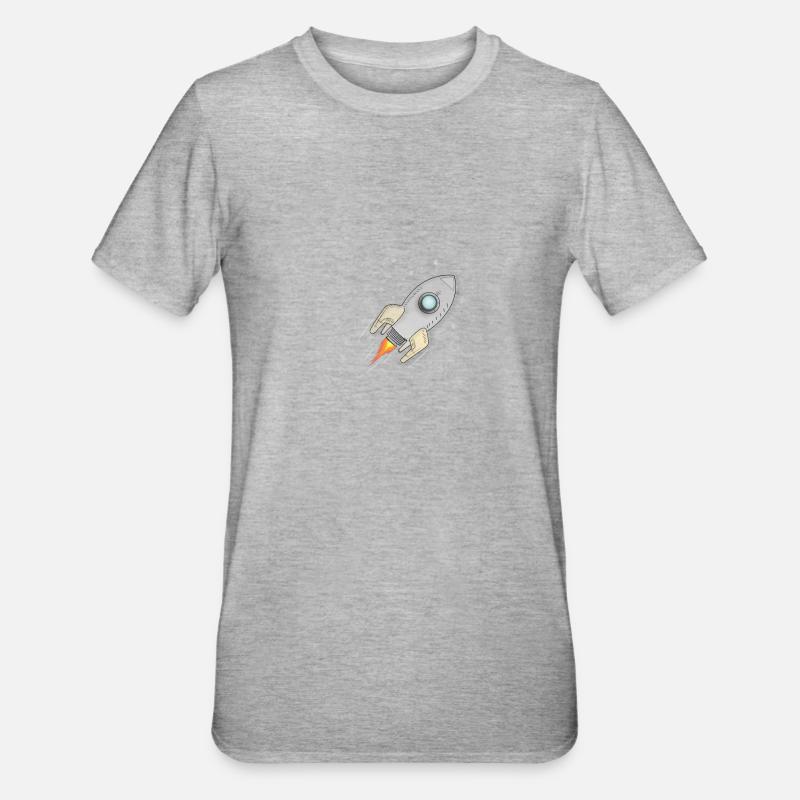 fusée - T-shirt polycoton Unisexe - gris chiné