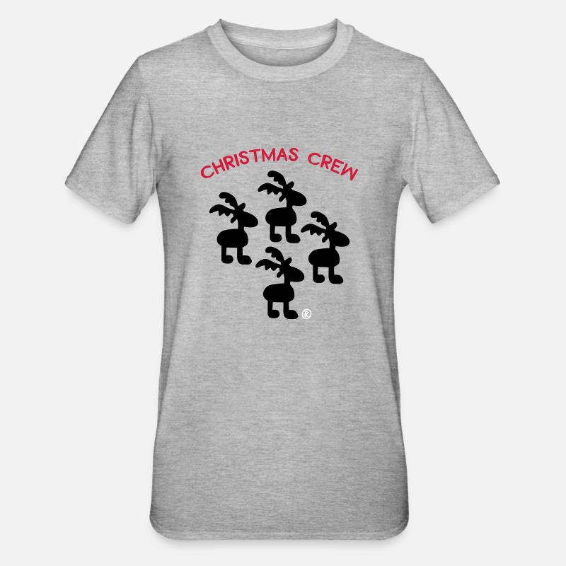 Weihnachten - Unisex Polycotton T-Shirt - Grau meliert