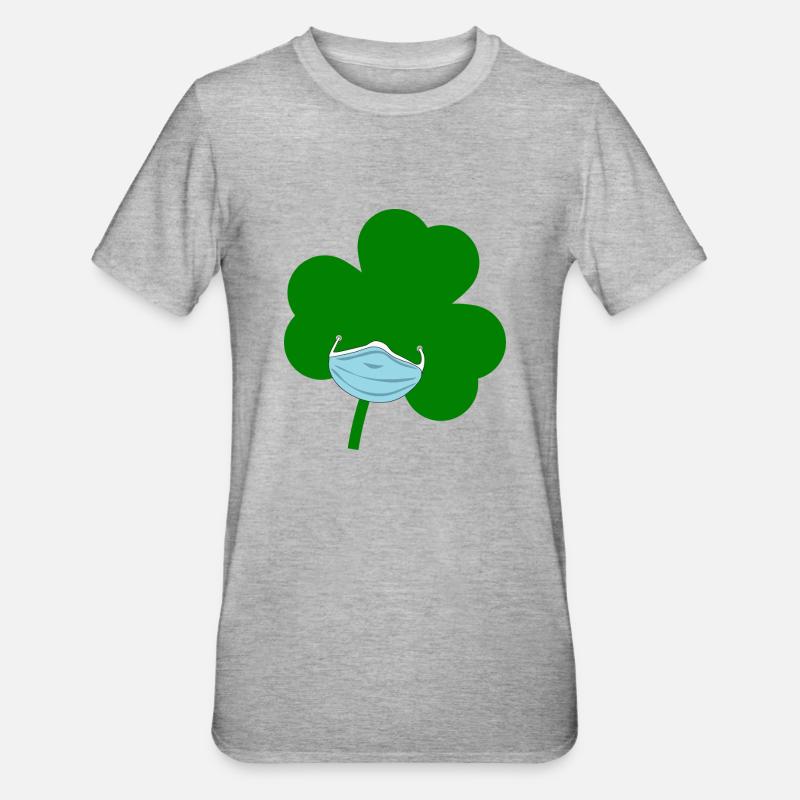 Masque de la Saint-Patrick - T-shirt polycoton Unisexe - gris chiné