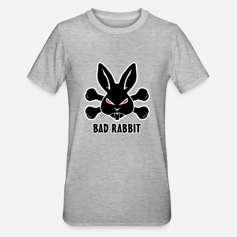 Bad Rabbit Hase - Unisex Polycotton T-Shirt - heather grey