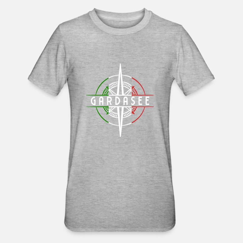 Lac De Garda - T-shirt polycoton Unisexe - gris chiné