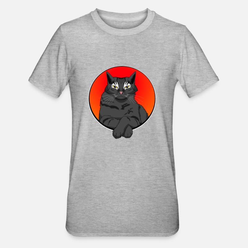 Cat paws crossed - Unisex Polycotton T-Shirt - heather grey