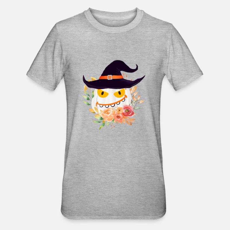 Halloween - T-shirt polycoton Unisexe - gris chiné