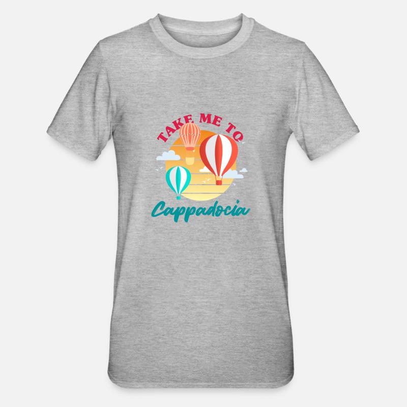 EMMENEZ-MOI EN CAPPADOCE - T-shirt polycoton Unisexe - gris chiné
