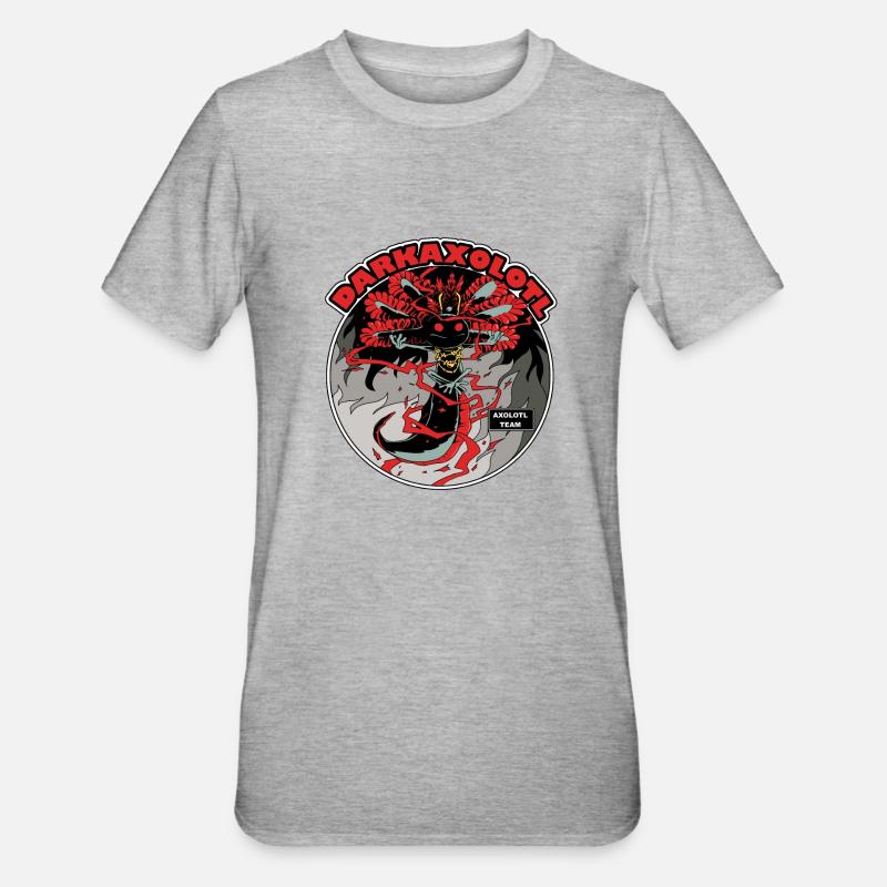 Darkaxolotl - T-shirt polycoton Unisexe - gris chiné