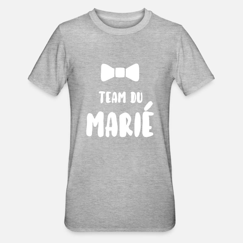 Team du marié - T-shirt polycoton Unisexe - gris chiné
