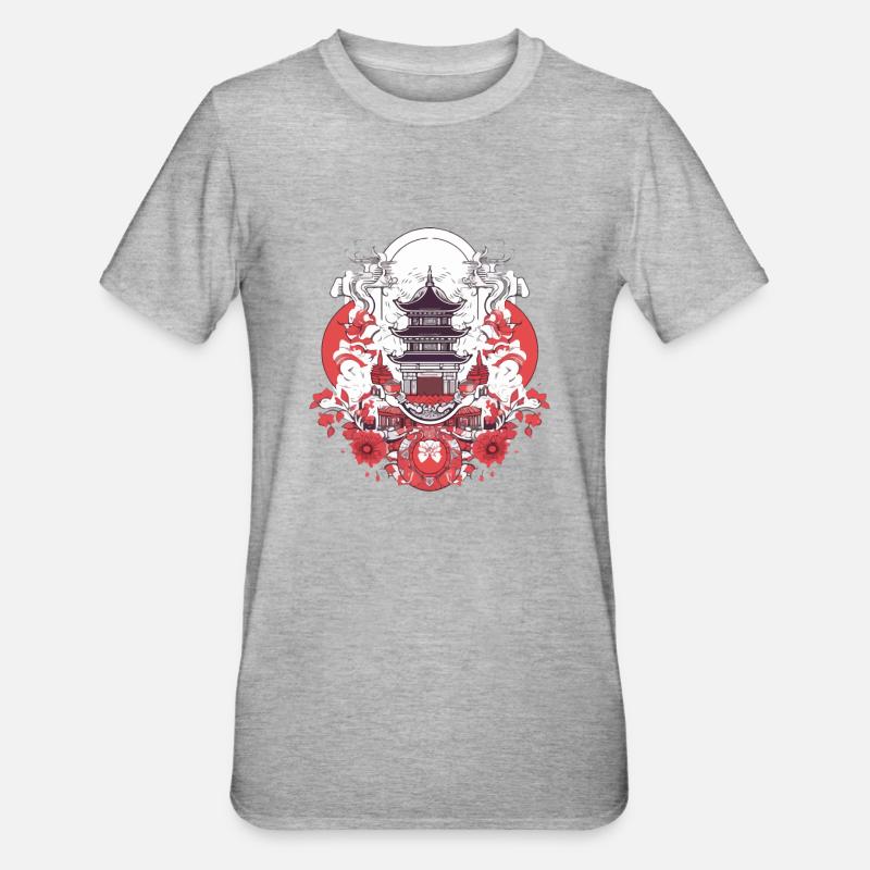 Folklore chinois - T-shirt polycoton Unisexe - gris chiné