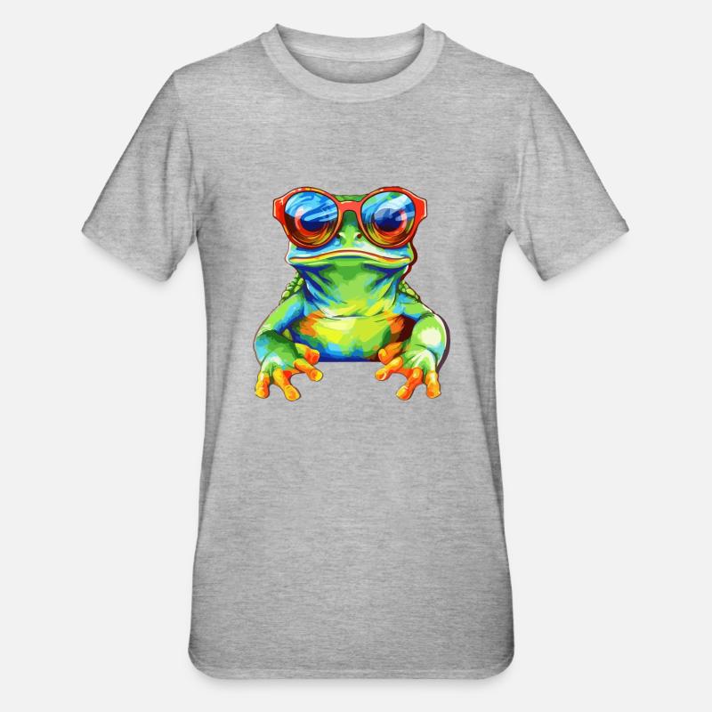 Crog la grenouille - T-shirt polycoton Unisexe - gris chiné