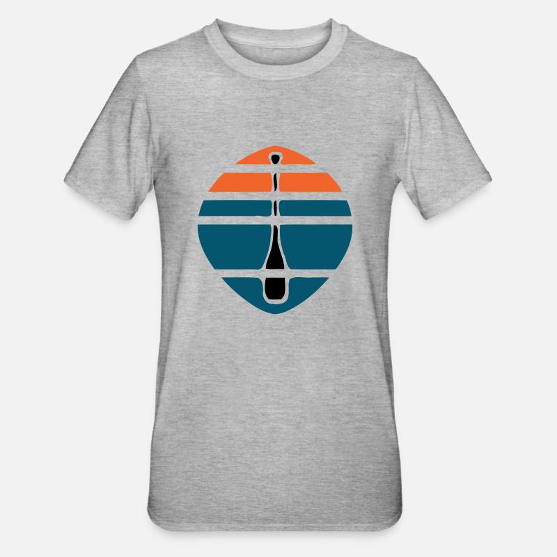 Paddle Sunset Logo - T-shirt polycoton Unisexe - gris chiné