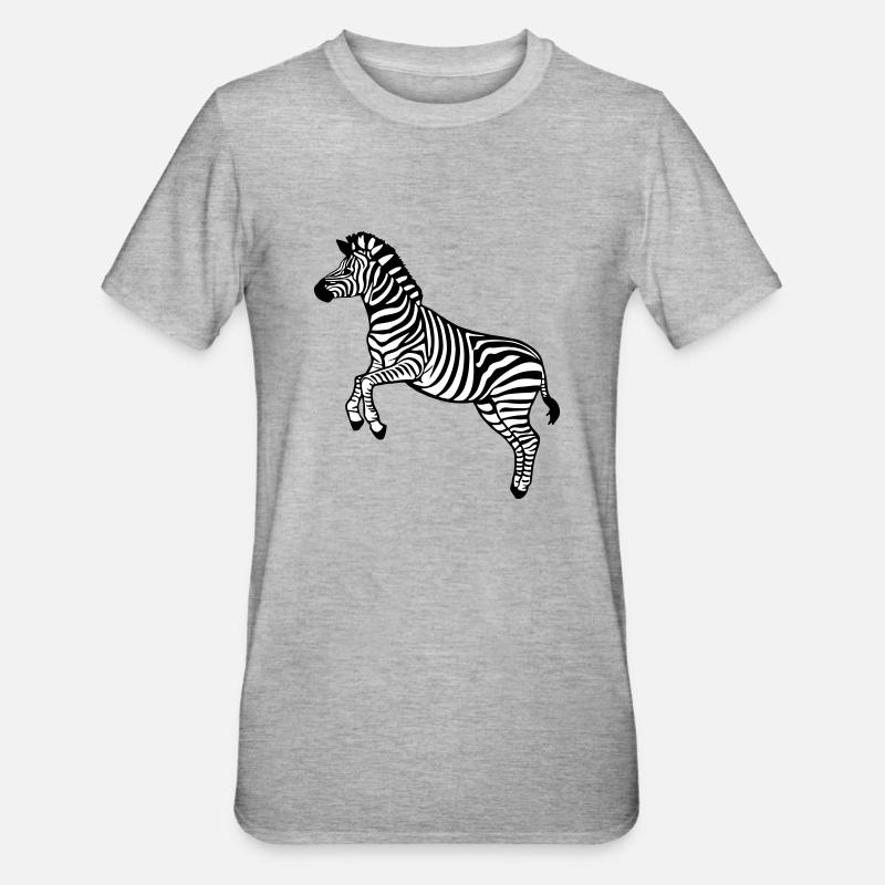 zebra Botswana Plains zebra - Unisex Polycotton T-Shirt - heather grey