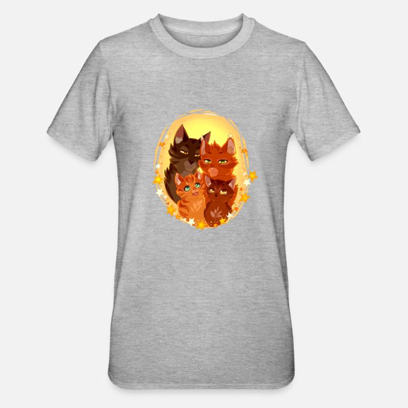 Squirrelflight Squirrel Flight Cats Famille Mignon - T-shirt polycoton Unisexe - gris chiné