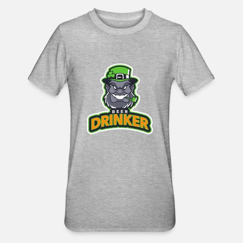 Beer Drinker - T-shirt polycoton Unisexe - gris chiné