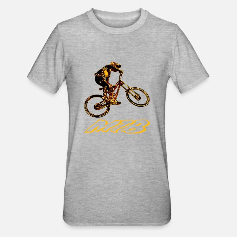 vtt descente - T-shirt polycoton Unisexe - gris chiné