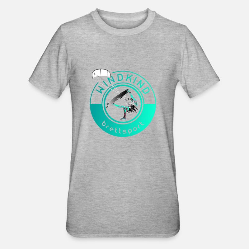 Kiter Windkind - T-shirt polycoton Unisexe - gris chiné