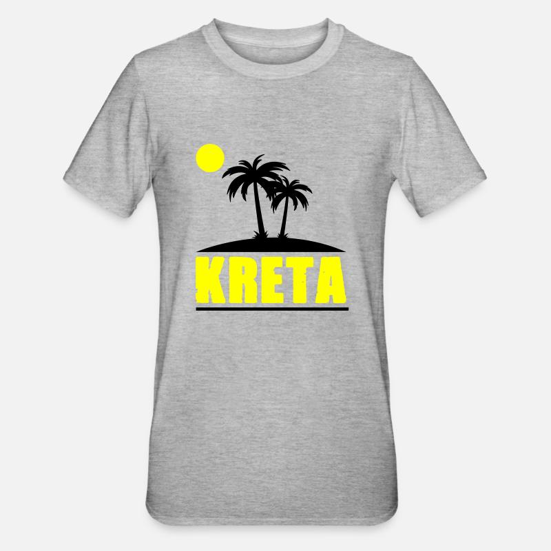 kreta - Unisex Polycotton T-Shirt - Grau meliert