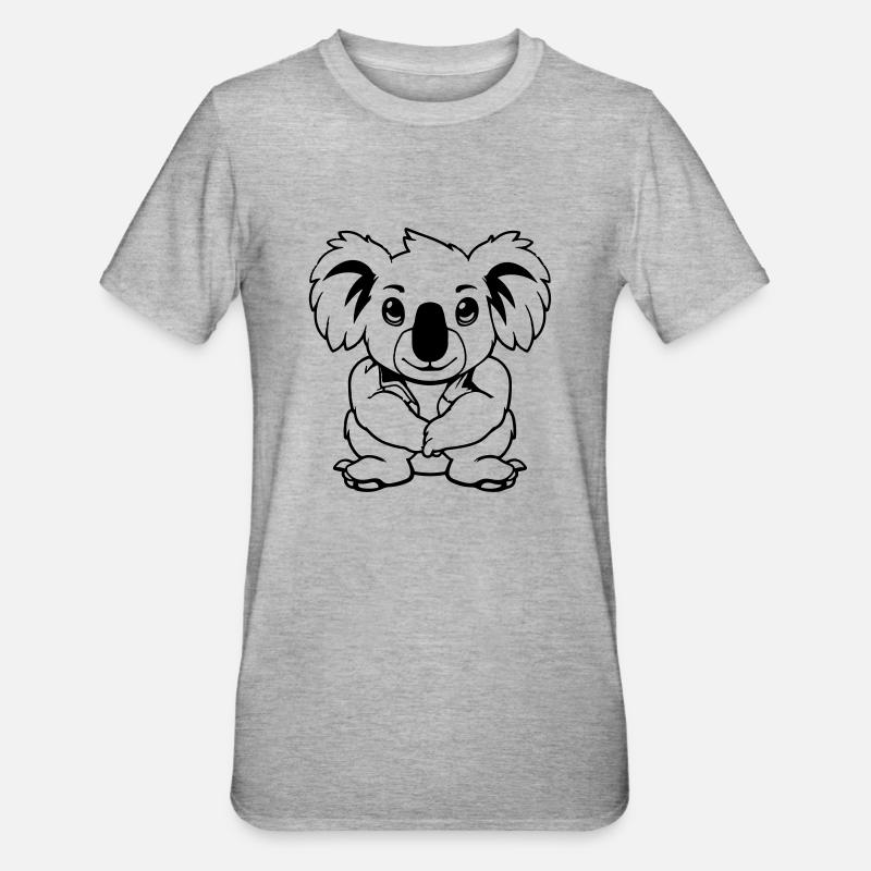 koalabär comic - Unisex Polycotton T-Shirt - Grau meliert