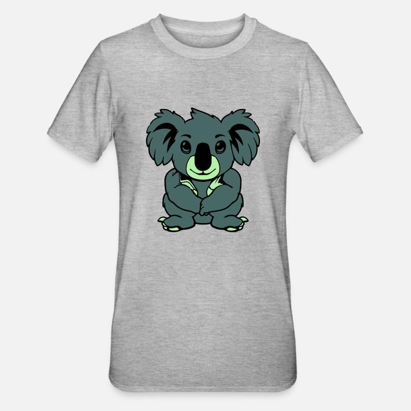 koalabär comic tier - Unisex Polycotton T-Shirt - Grau meliert