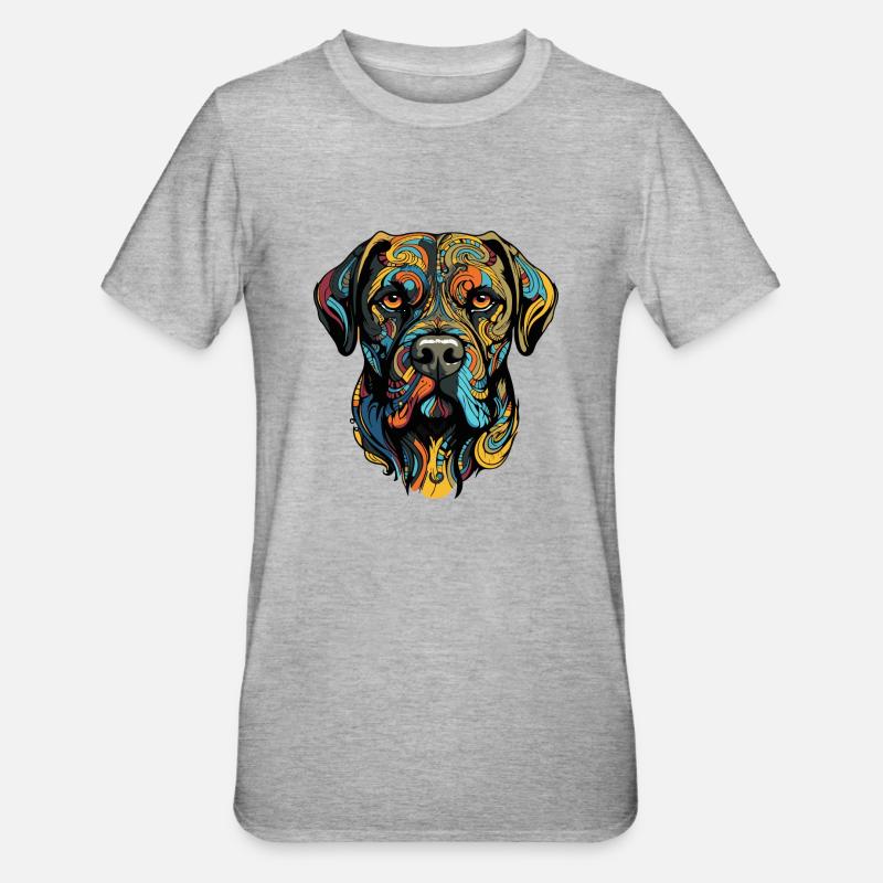 Chien Chien - T-shirt polycoton Unisexe - gris chiné