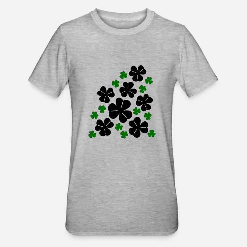 Trèfles - T-shirt polycoton Unisexe - gris chiné