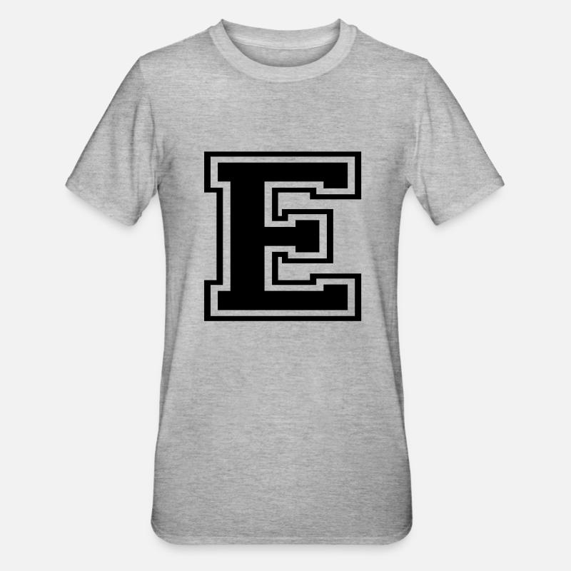 E - T-shirt polycoton Unisexe - gris chiné