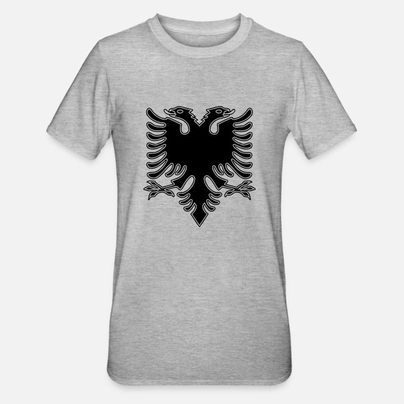 Double Headed Eagle_V2 - T-shirt polycoton Unisexe - gris chiné