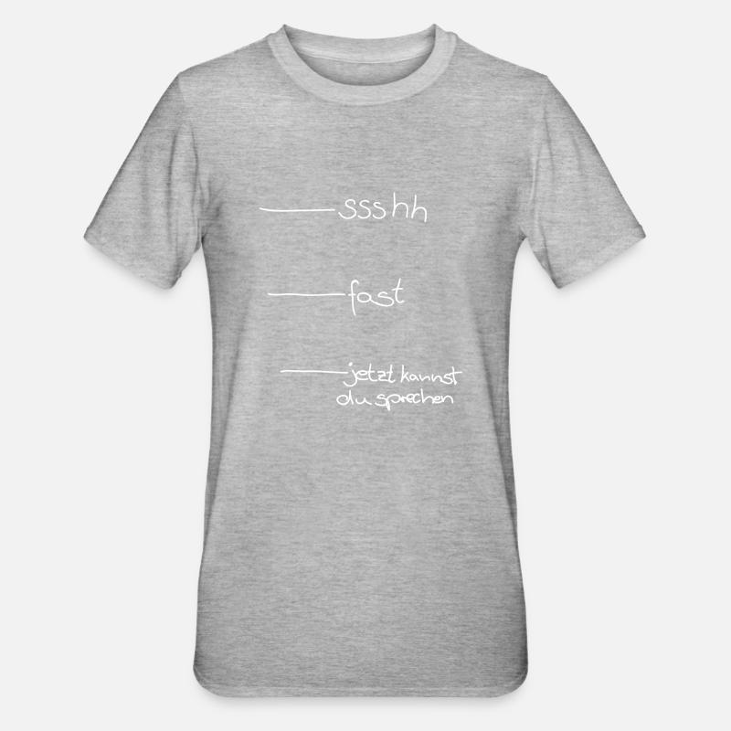 Morgenmuffel - Unisex Polycotton T-Shirt - Grau meliert