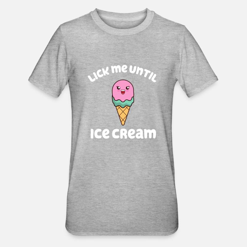 Leckmich bis Eis - Unisex Polycotton T-Shirt - Grau meliert