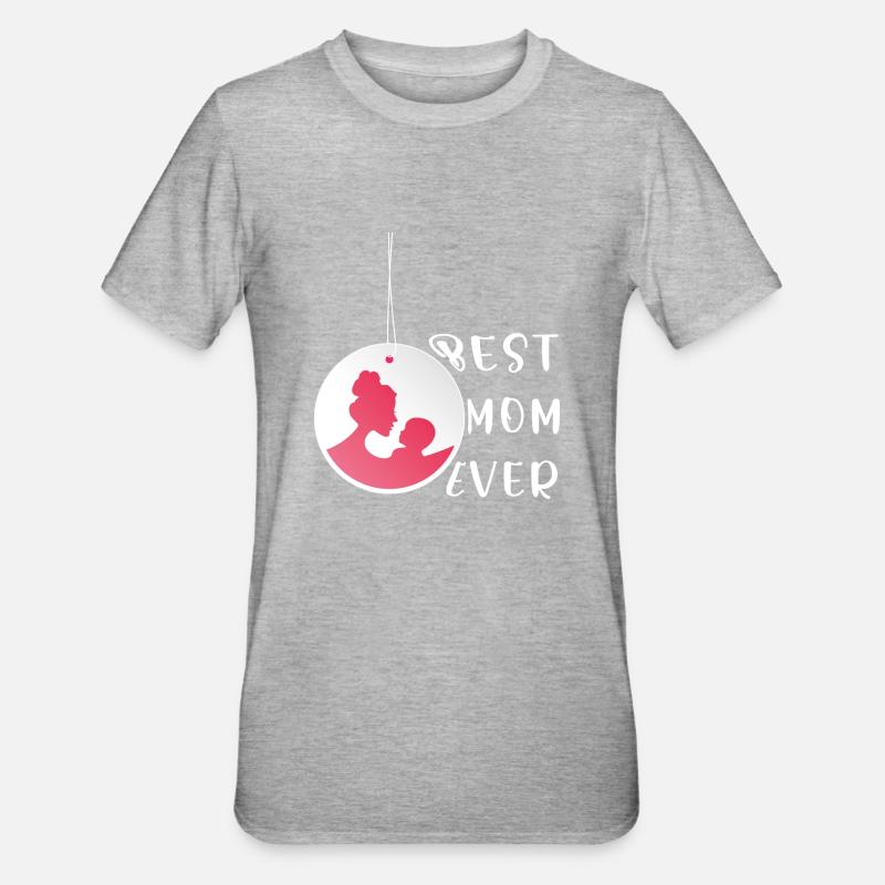 beste Strickmutter - Unisex Polycotton T-Shirt - Grau meliert