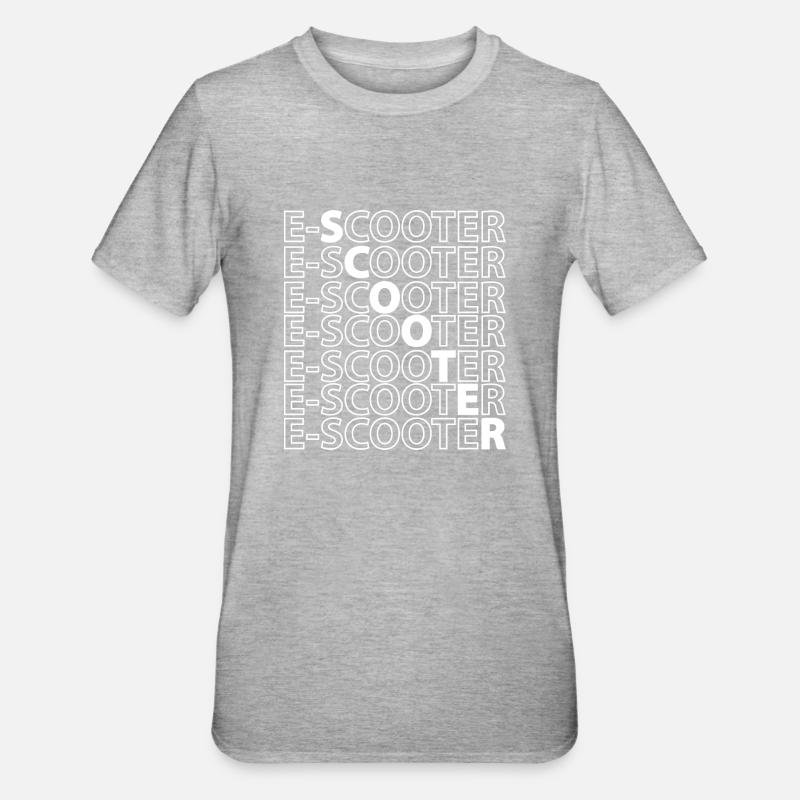 E-Scooter E-Roller Scooter - Unisex Polycotton T-Shirt - Grau meliert