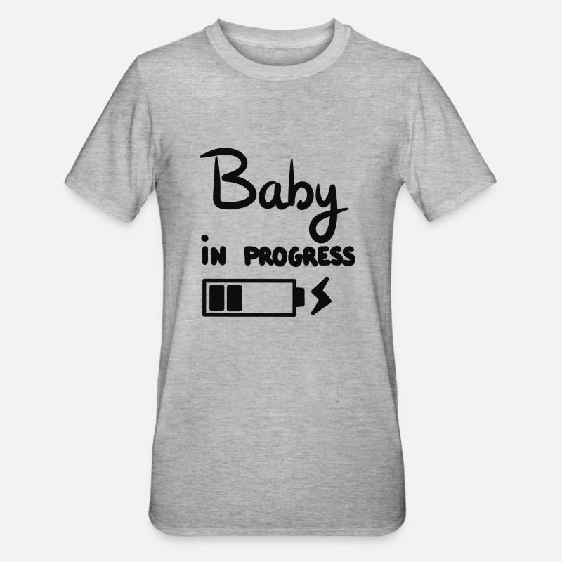 baby in progress - T-shirt polycoton Unisexe - gris chiné