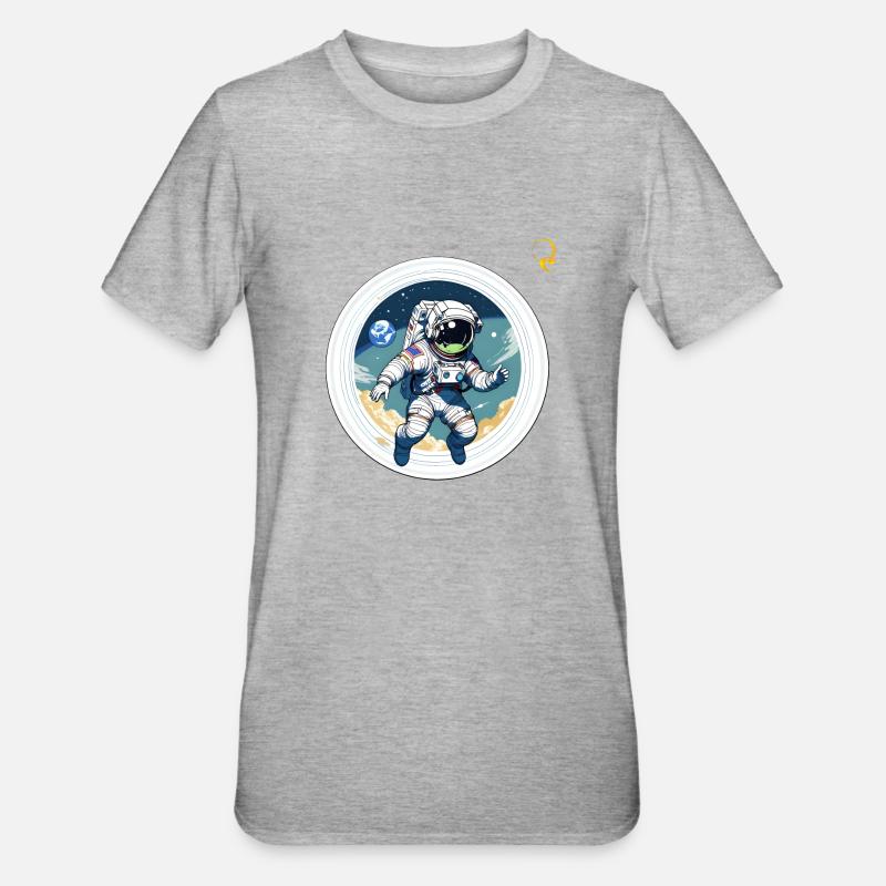 ASTRONAUTE DANS L’ESPACE - T-shirt polycoton Unisexe - gris chiné