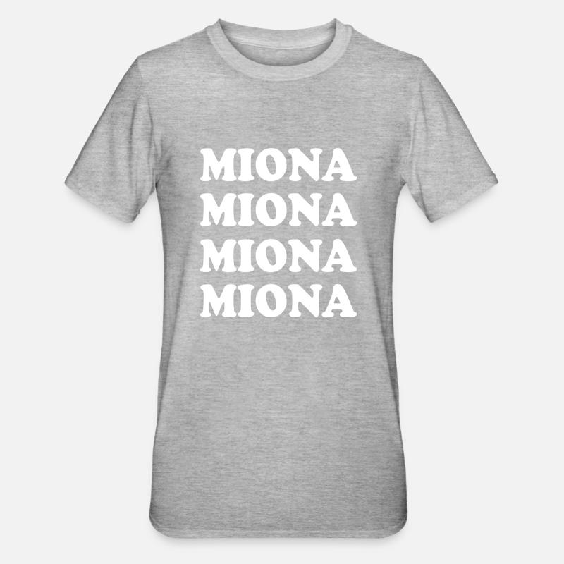 Nom : Miona - T-shirt polycoton Unisexe - gris chiné