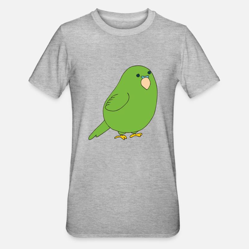 perruche ondulée - T-shirt polycoton Unisexe - gris chiné