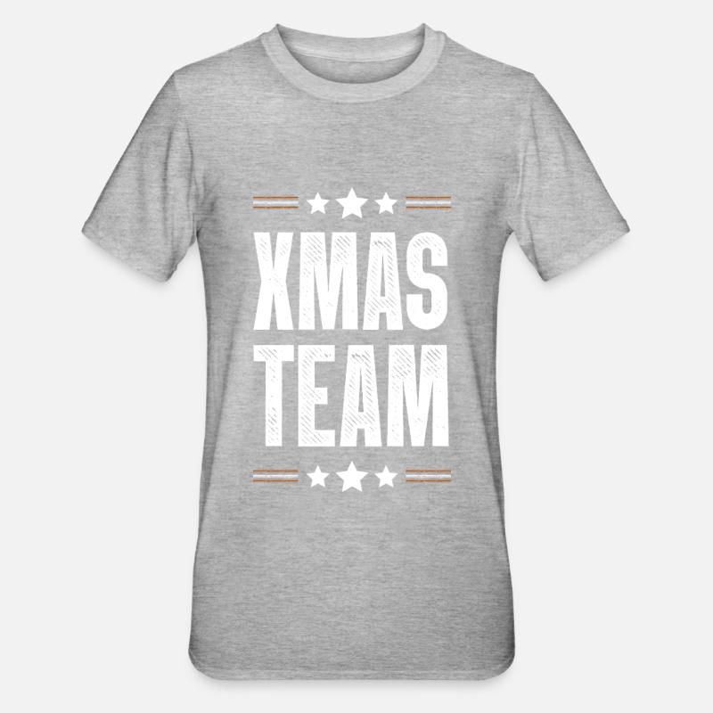 L’équipe de Noël - T-shirt polycoton Unisexe - gris chiné