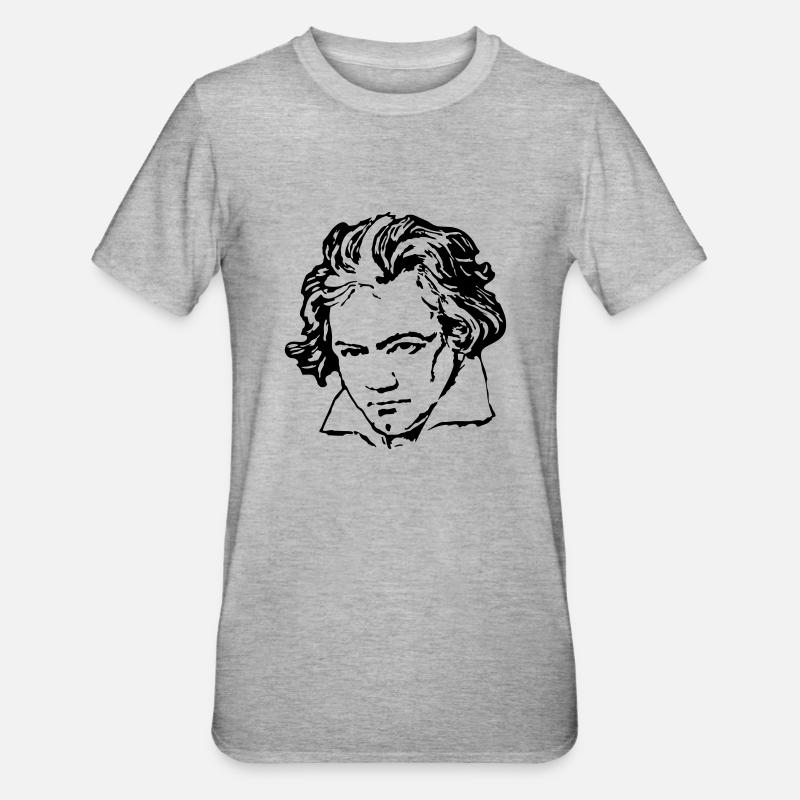 Beethoven - T-shirt polycoton Unisexe - gris chiné