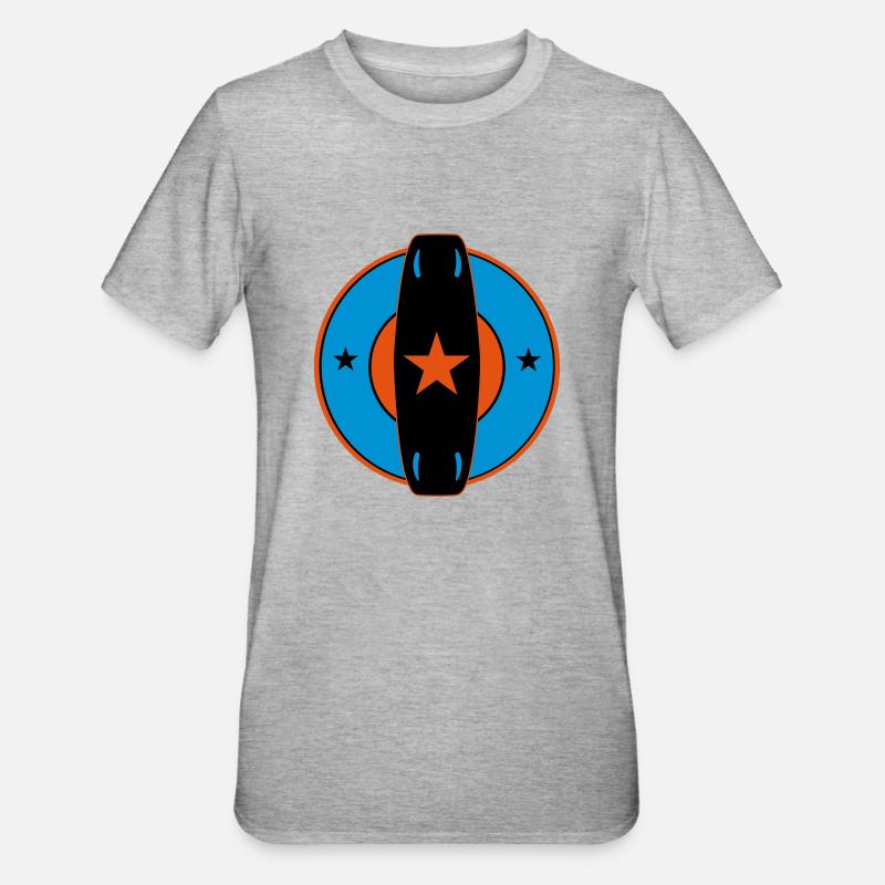 boarder_vec_3 de - Unisex Polycotton T-Shirt - Grau meliert