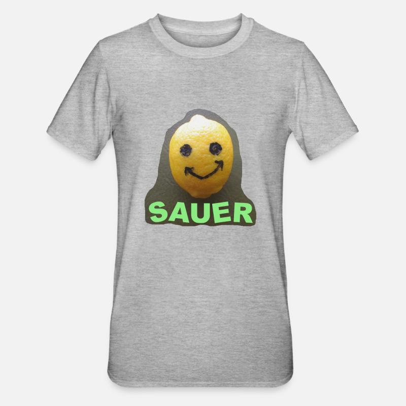 TOMZOFF Sauer - Unisex Polycotton T-Shirt - Grau meliert