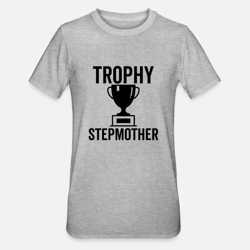 Trophäe Stiefmutter - Unisex Polycotton T-Shirt - Grau meliert