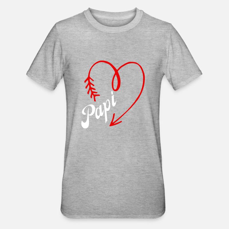 papi cœur - T-shirt polycoton Unisexe - gris chiné
