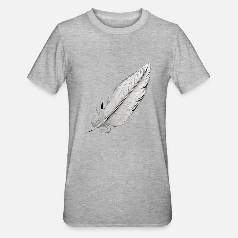 Federleicht soll es sein - Unisex Polycotton T-Shirt - Grau meliert