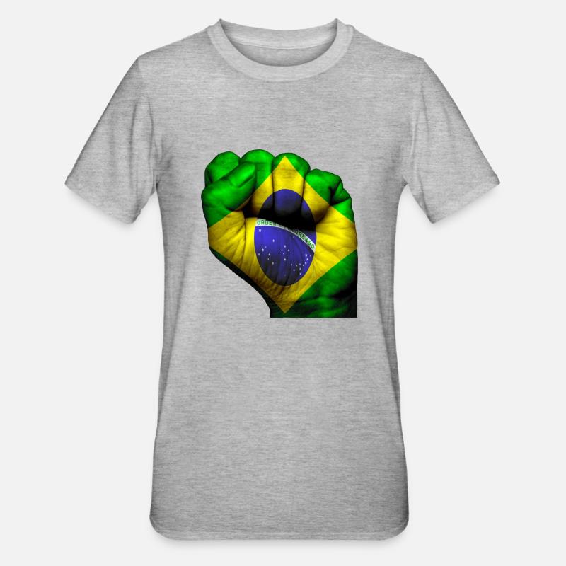 fisting Brasil - Unisex Polycotton T-skjorte - gråmelert