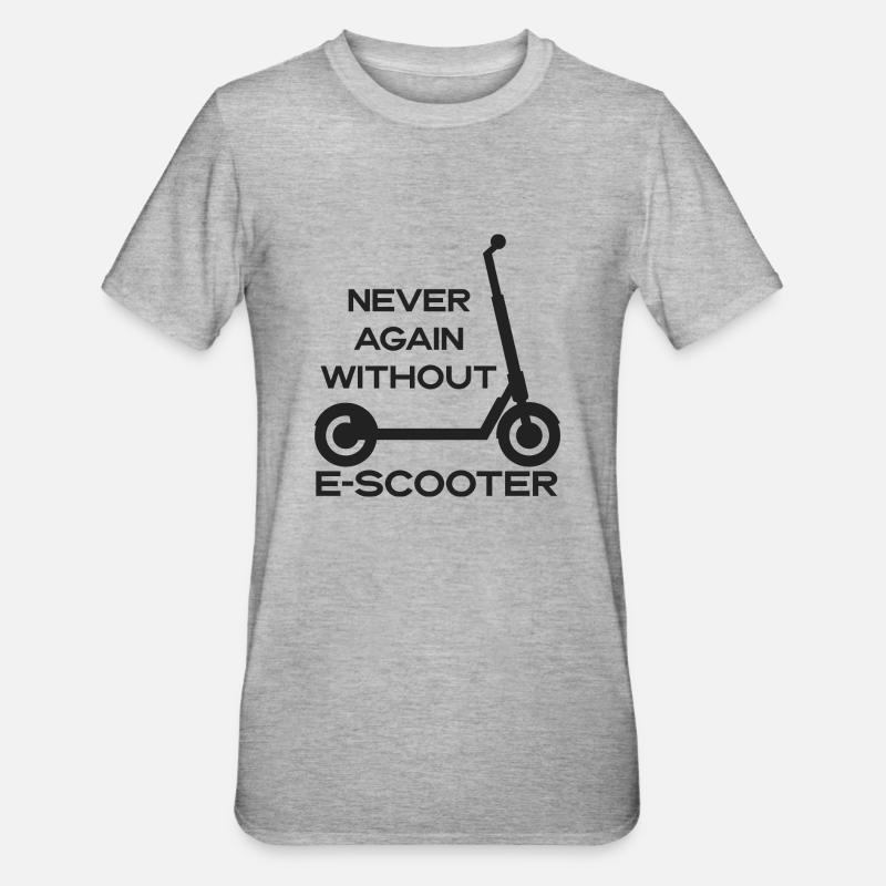 E-Scooter Roller Scooter - T-shirt polycoton Unisexe - gris chiné