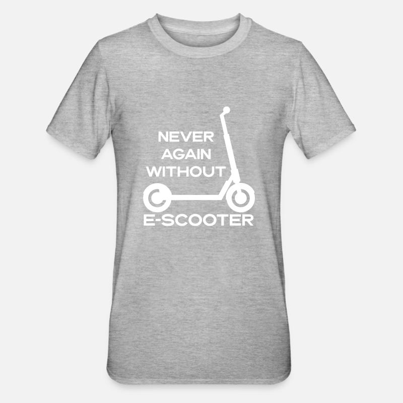 E-Scooter Roller Scooter - T-shirt polycoton Unisexe - gris chiné