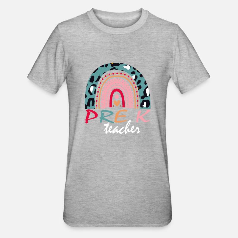 Cadeau Boho Pre-K Squad - T-shirt polycoton Unisexe - gris chiné